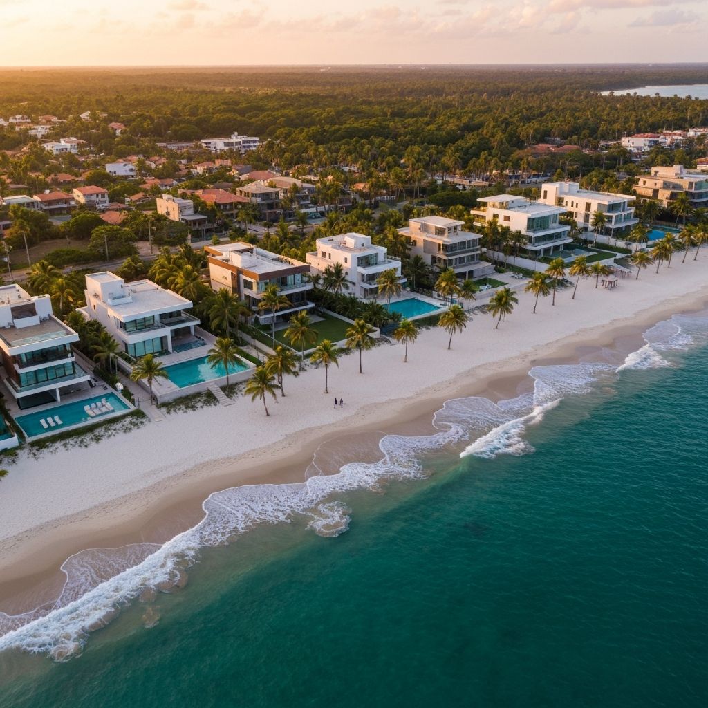 Vista aérea do litoral de Xangri-Lá com imóveis de alto padrão